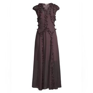 Rebecca Taylor Silk Ruffled Maxi Dress